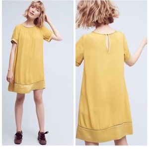 Anthropologie Yellow Mini Dress - Size XSP